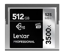 雷克沙（Lexar）3500x CFast™ 2.0 存储卡